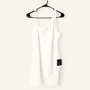 Lulus Centered on Style White One Shoulder Bodycon‎ Midi Dress - NWT